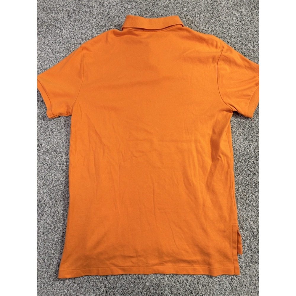 Polo Ralph Lauren Polo Shirt Mens Medium Orange Custom Fit‎ Short Sleeve Pony - Picture 5 of 7